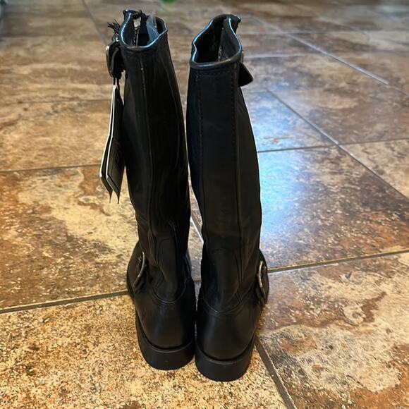 NWT Frye 77605 Veronica Slouch Harness Riding Motorcycle Leather Boots Size 6 - Picture 6 of 9